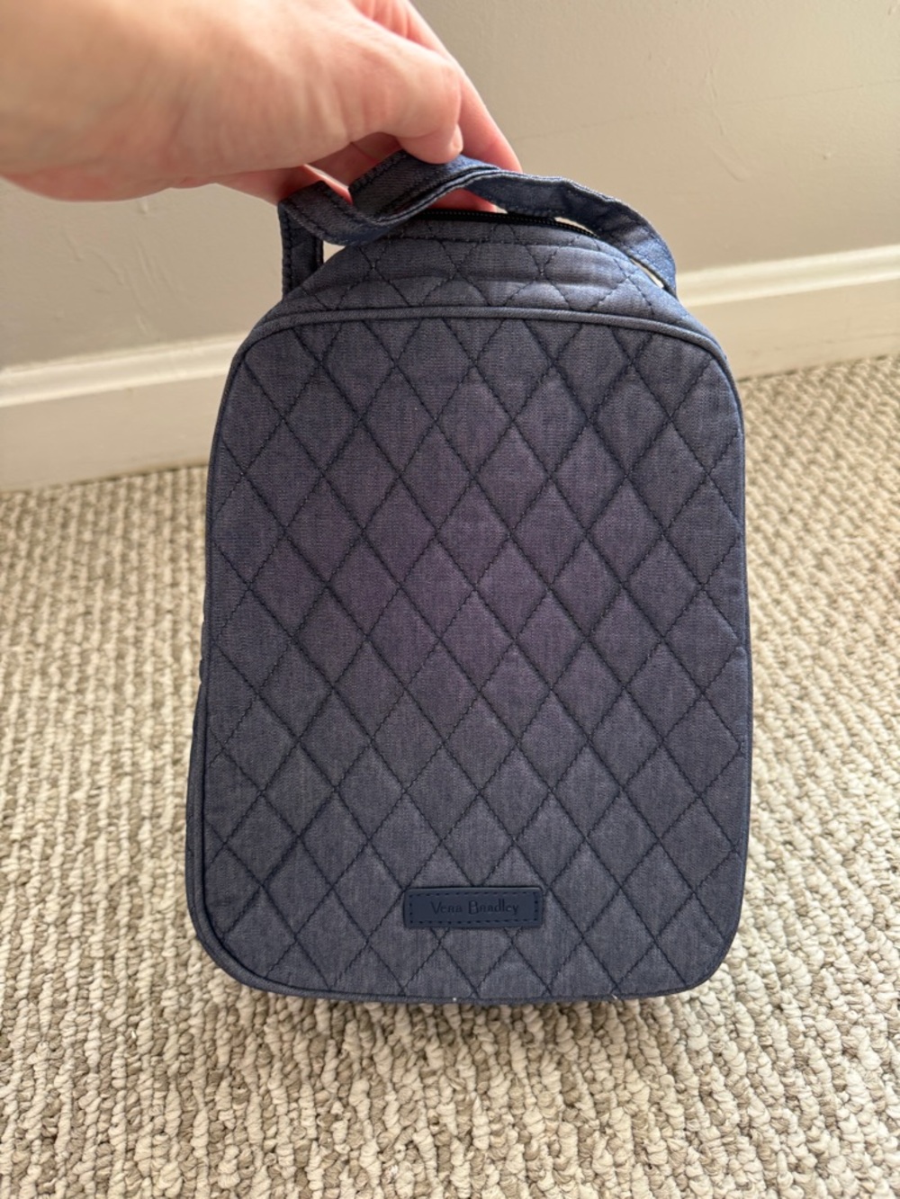 Vera Bradley Quilted Lunch Bunch bag in Moonlight Navy - Picture 2 of 3